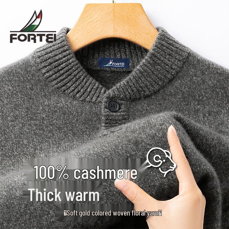 

Futhing Men s 390G 100% Cashmere Thick Crewneck Sweater 50