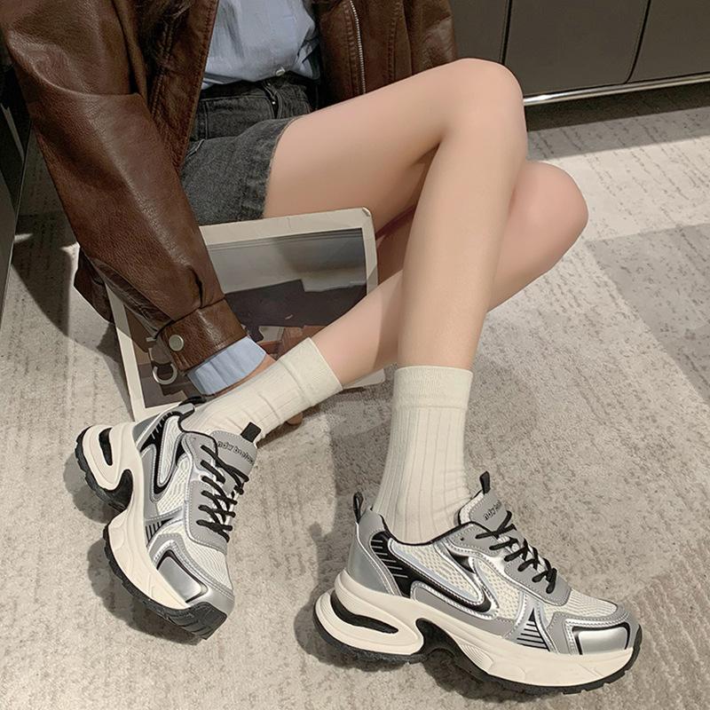 Paris Popular Dad Shoes 2025 Early Spring New Thick-soled Heightening Women's Shoes Versatile Casual Shoes Sports Shoes Women