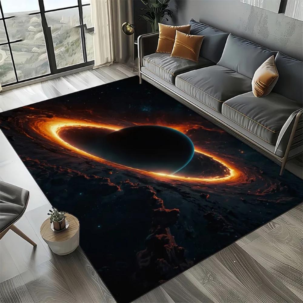 Starry Night Nebula Universe Pattern Carpet Non Slip Floor Mat for Living Room Bedroom Home Decor Large Area Rug Man's Cave
