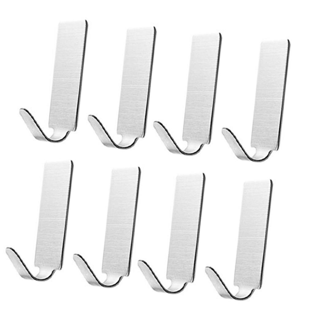 8 szt. Haczyk ścienny 304 Stal nierdzewna Mocny samoprzylepny haczyk do łazienki Kuchni Sypialni Szeroki haczyk