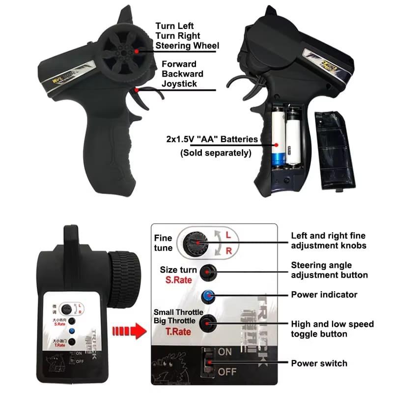 New 1:10 Full Scale Remote Control Car Simulation Drift Climbing Engineering Vehicle with LED Lights Cargo Remote Control Electric Children Boys Toys