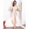 Silk Satin Lace Robes Bridesmaid Bride Wedding Long Bathrobe Womens Robe Lingerie
