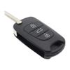 3 Button Flip Key Shell for Hyundai i10 i20 i30 ix20 ix35 Elantra Veloster Tucson and Kia Rio Ceed Picanto Sportage Sorento No Electronics