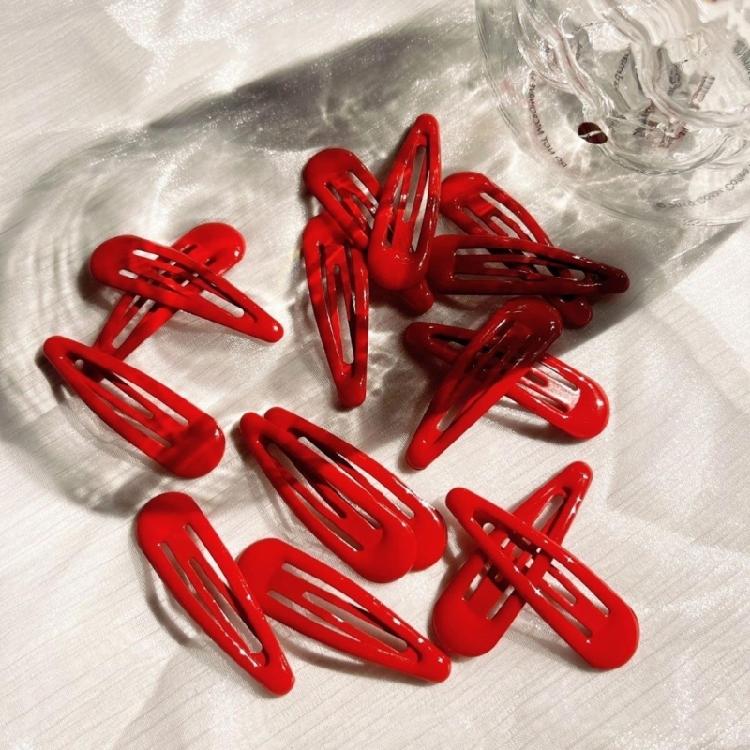 20 Pcs Sweet Cool Hair Clip Red Star Hairpins Styling Hair Accessories Snap Clip
