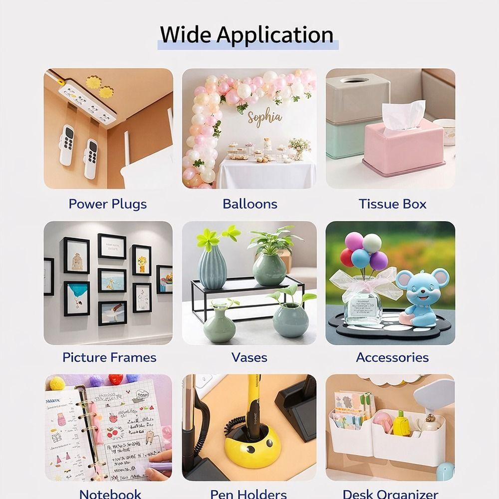100pcs/Roll Transparent Dots Glue Tape Removable Easy to Clean Double Sided Adhesive Tape Balloon Adhesive Tape DIY Scrapbooking