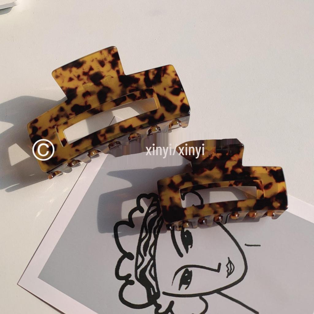 Ac de păr elegant coreean din acetat - Clip mare tip shark pentru păr mediu spre lung