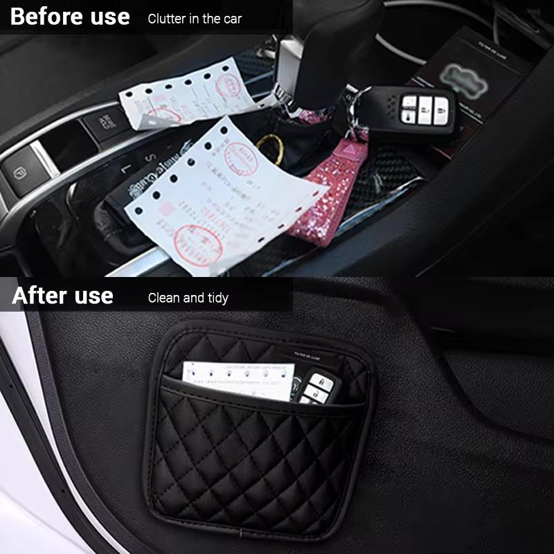 Multifunction Car Organizers Pocket Bags For Car Storage Box Collecting Bag For Cards Phone Key Sticky Pouch In Car Interior