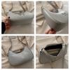 Shiny Underarm Tote Bag Solid Color Women Handbag Simple Bowknot Shoulder Bag  Girls