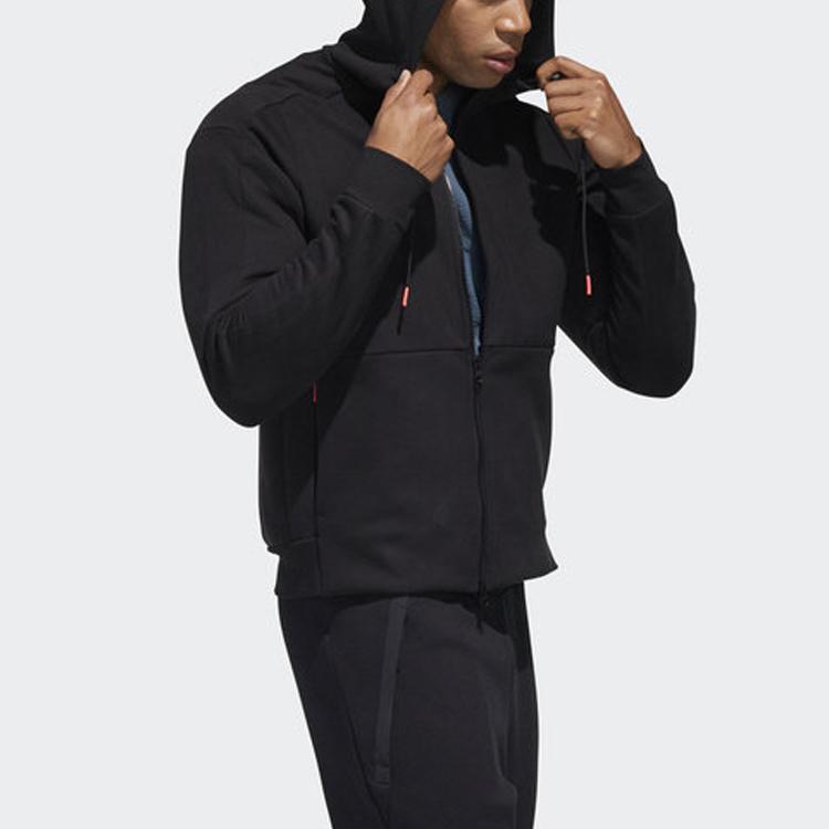 Adidas Tech Heavy Track Jacket With Hood Men Tops Black GF4027