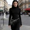 Edgy Crosses Design Pearls Chain Waist Chain For Punk Rock Concerts And Casual Streetwear