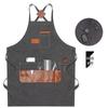Custom Logo Canvas Apron for Art Students and Coffee Shop Staff