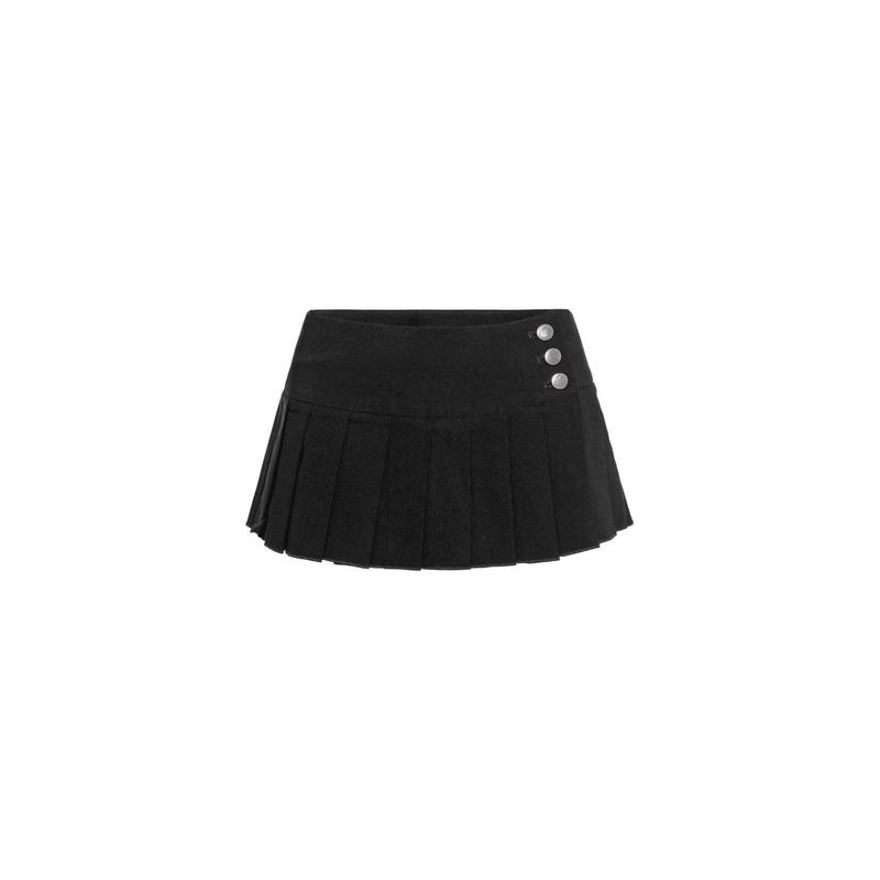Iamgia European and American Millennium Y2g Sexy Gyaru Fashion Pleated Skirt Slimming Slit Low Waist Short Skirt