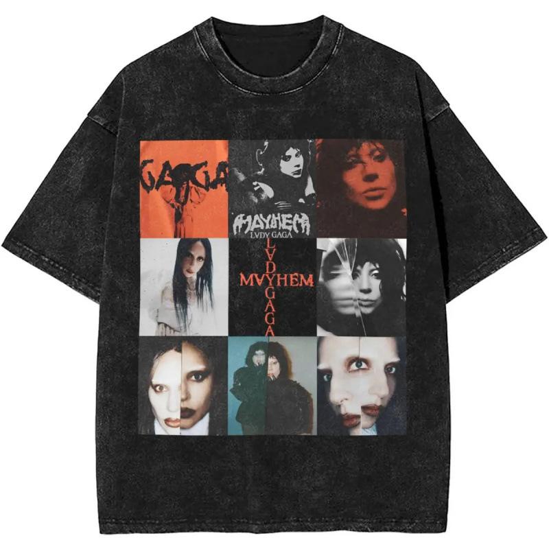 Y2K Vintage Fun Album T-Shirt Gaga Cotton Frenzy Washed Ladies Summer Straight M