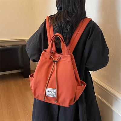 Zaino Grande Capacità Coulisse Cartella Scolastica Leggera Borsa a Mano Studente per la Classe