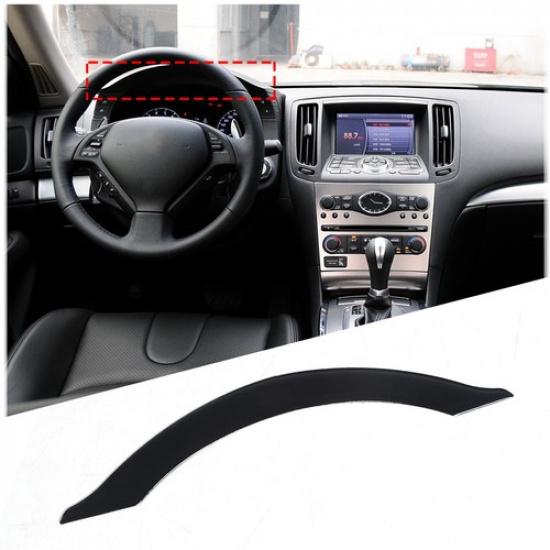 Glossy Piano Black Trument Upper Trim Sticker For Infiniti G37 G25 G35 07-13