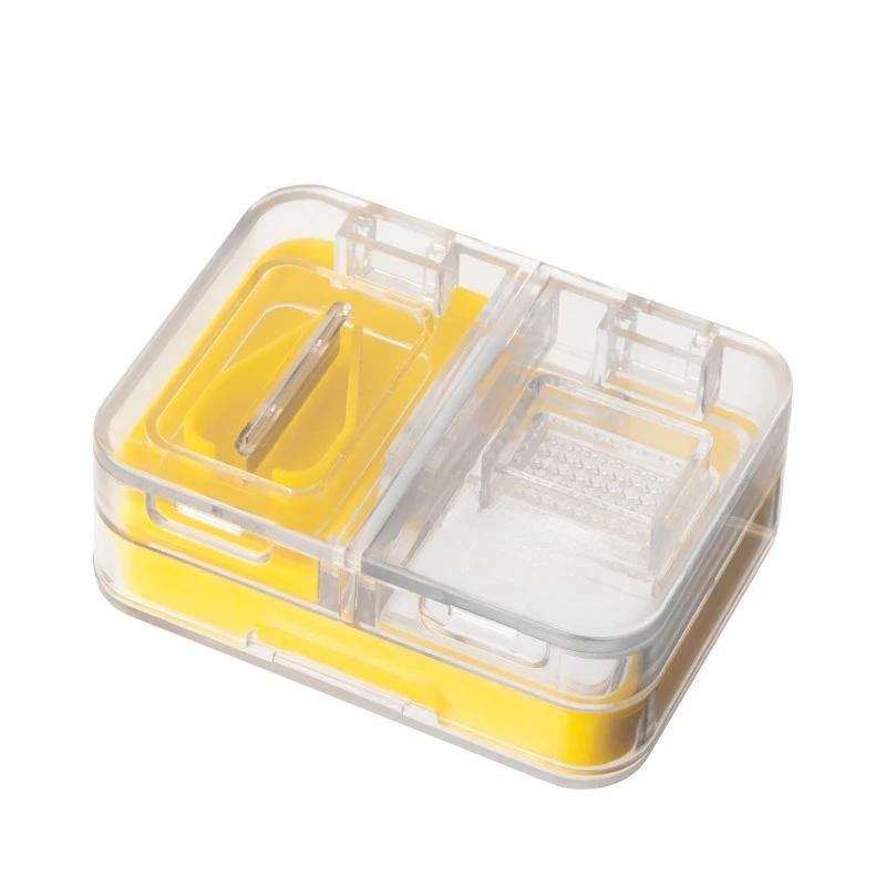 1pcs 4 In 1 Portable Pill Box Powder Tablet Grinder Powder Pill Cutter Medicine Splitter Box Multifunctional Pill Cutter Divider