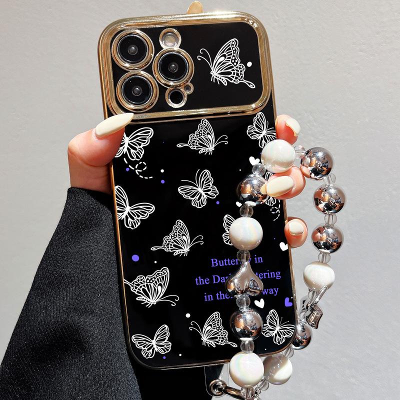 Large Windows Suitable for Apple 15PROMAX 13 Protective Case Big Butterfly Black Soft Shell IPhoneXSMAX Mobile Phone Case