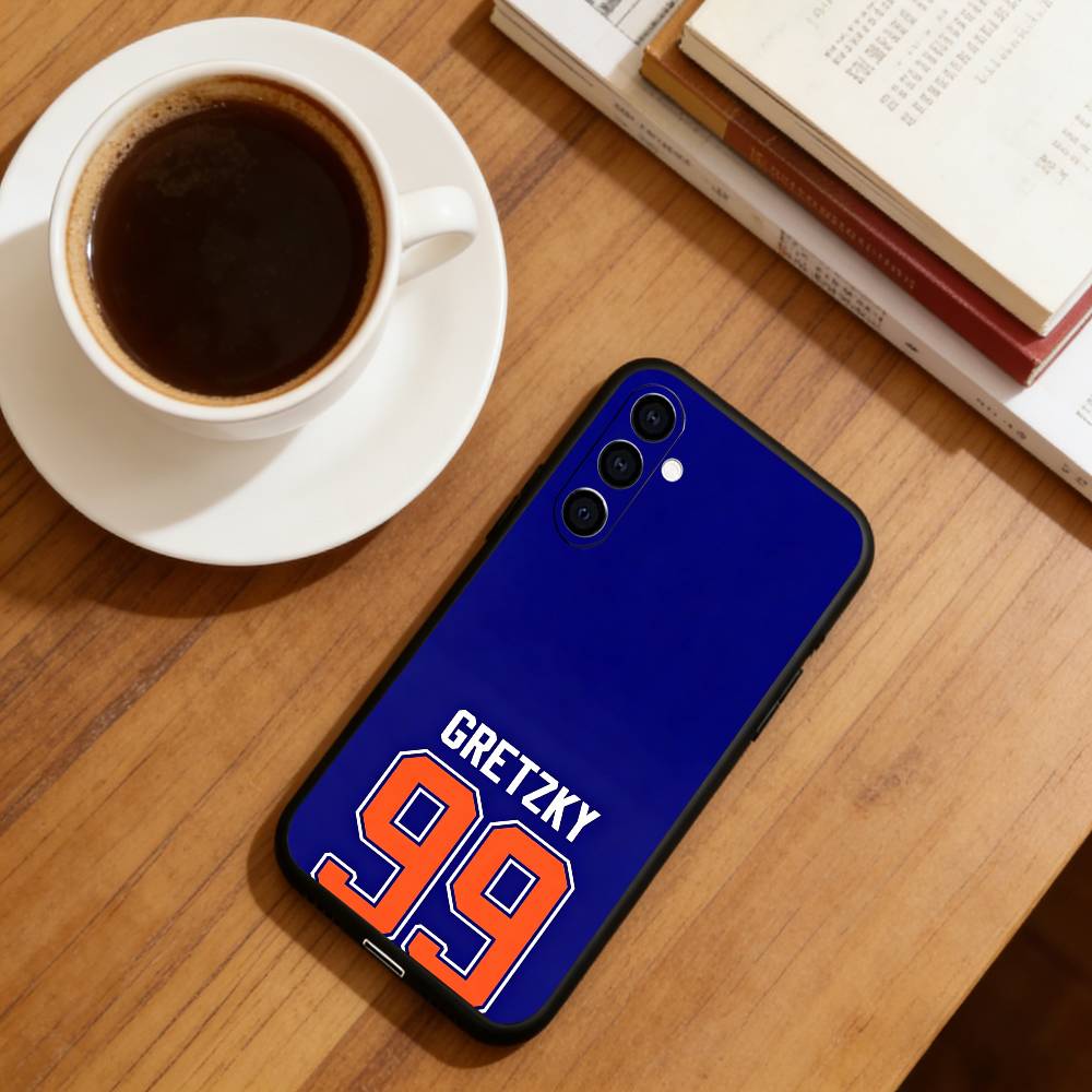 W-Wayne G-Gretzky Phone Case Black Silicone Soft For Samsung Galaxy A73,A72,A71,A70,A53,A52,A51