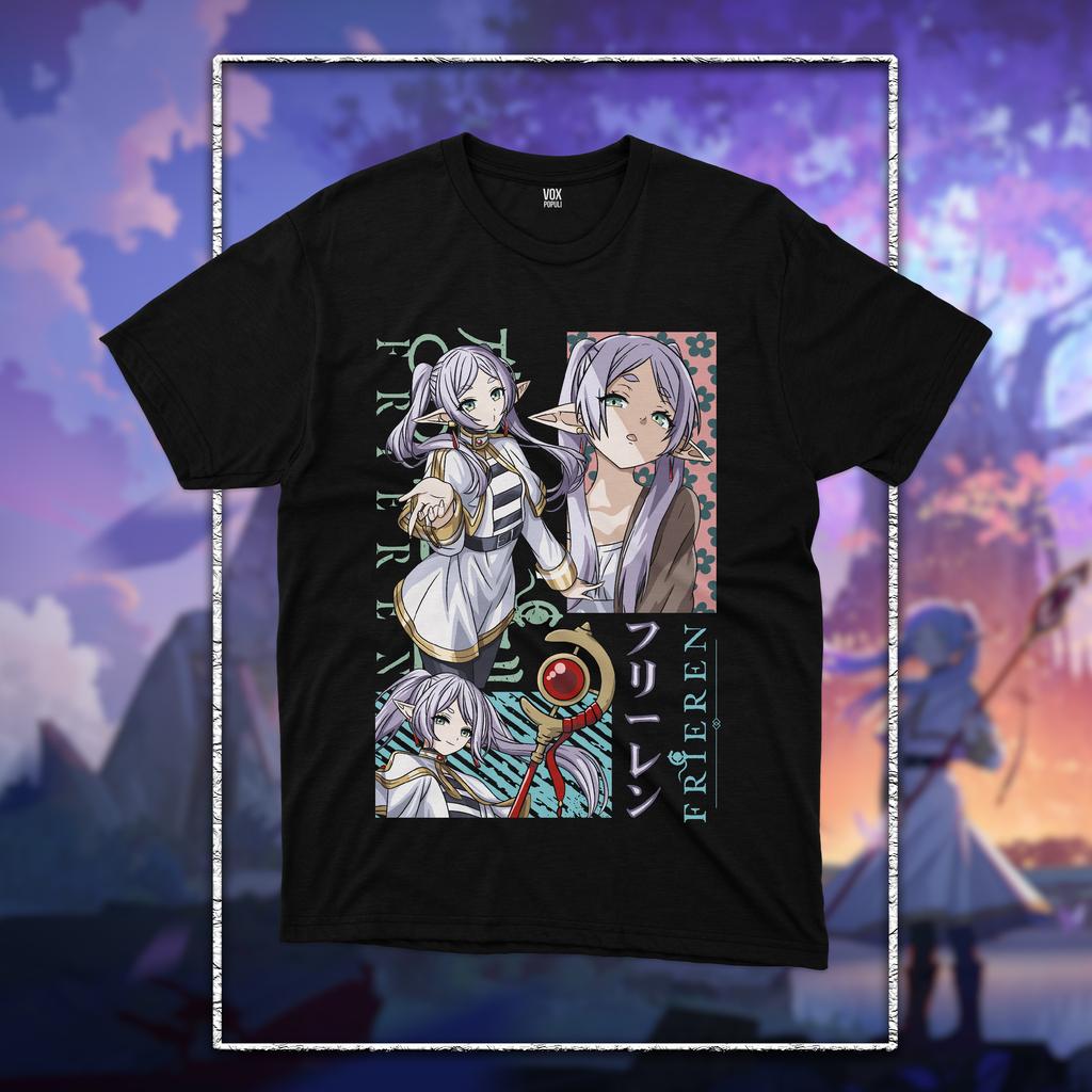 Japan Anime Peripherals Frieren Beyond Journey's End Manga Graphic Print T-Shirt Men Women Harajuku Fashion Cotton Casual Oversized Top Summer New Tee