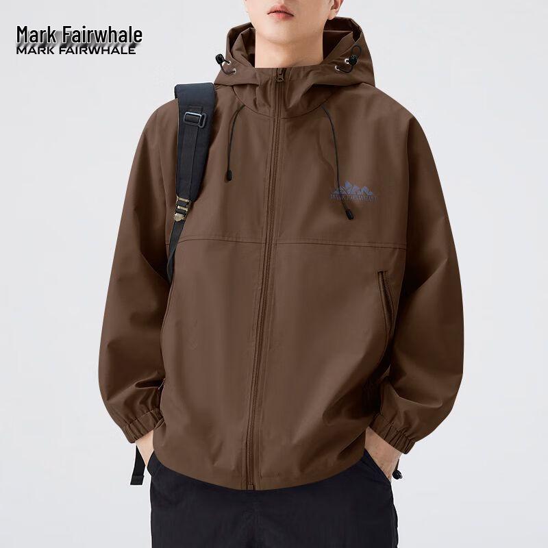 Mark Fairwhale Men's Windproof Waterproof Hooded Techwear Jacket