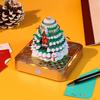 Juletre Bordkalender Med LED-lys 2025 Kalender Notatblokk Kreativ Bordkalender DIY Notater Notisblokk 3D Kunstkalender