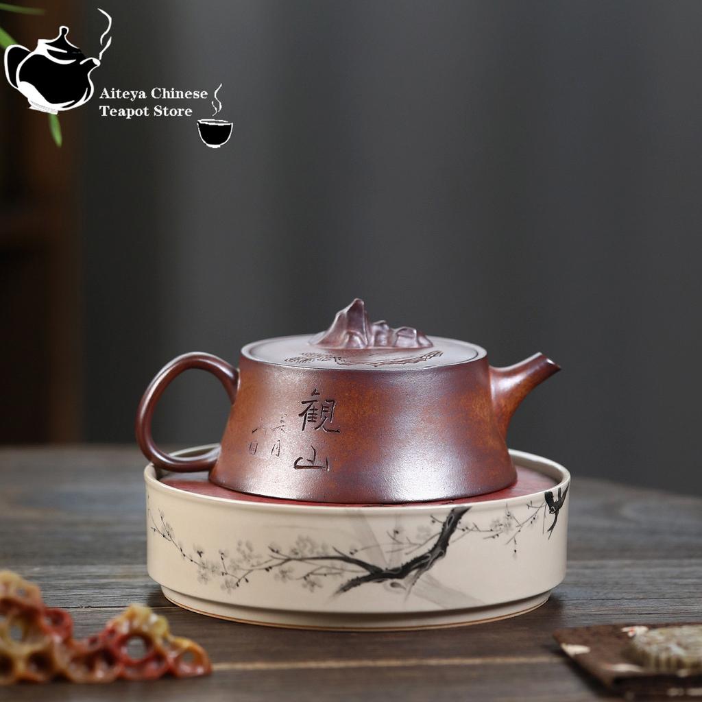 Yixing Purple Clay Teapot Raw Ore, Longyao Warm Wood Burning, Guanshan Teapot, Kung Fu Tea Set, Chinese Teapot 230ml