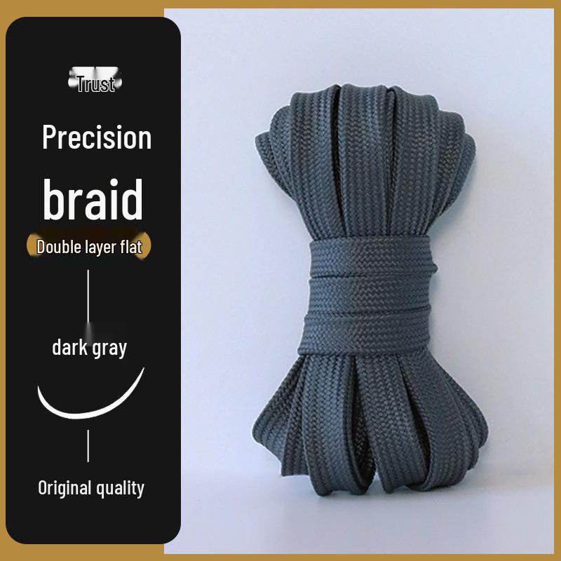 Mångsidiga platta skosnören för män och kvinnor - Original Svart, Vit, Färgglada, Rosa, Grå