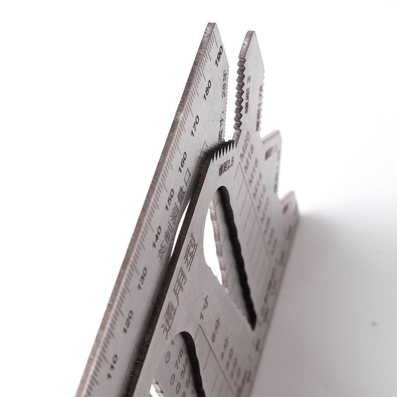 Multifunctional Screw Gauge: Metric/Imperial/US Thread Pitch, Drilling Comparison, Laser-Engraved, Durable & Clear Measurements
