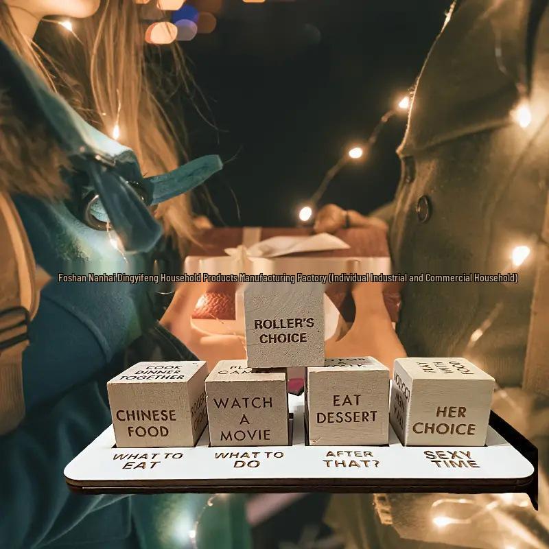 After Dark Wooden Date Night Dice - A Creative Gift for Romantic Evenings