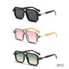 Retro Square Frame Sunglasses Men And Women With The Same European And American Double Beam Sunglasses Trend To Wear Decorative