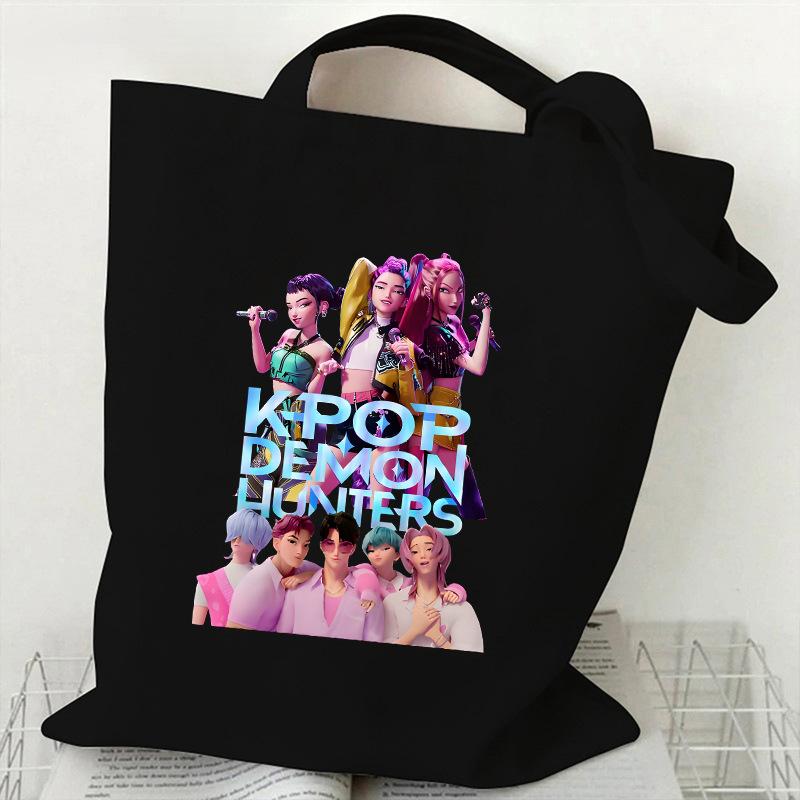 Spot KPOP Korean Witch Hunter Group Printed Canvas Bag Single Shoulder Handbag Shopping Bag