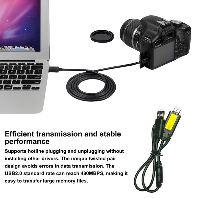 High Quality Camera USB Data Cable Samsung ES65 ES75 PL170 NV3 ES7 Support Fast File Download for Home Studio Use