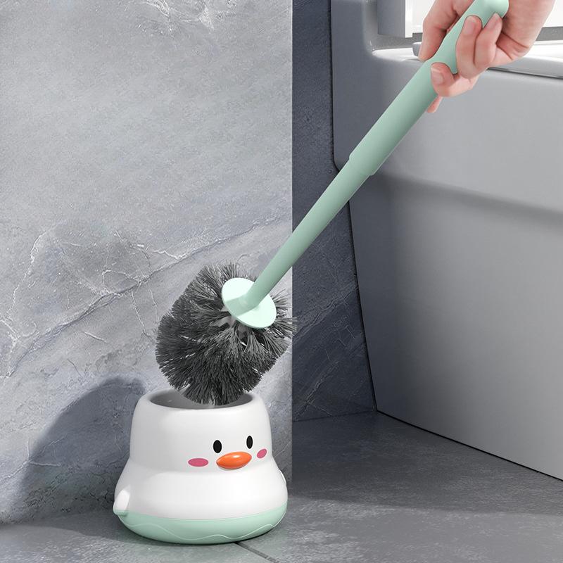 Cute Household Toilet Brush Bathroom Toilet Washroom No Need for Drilling Wall-mounted Toilet Bowl with Base Brush