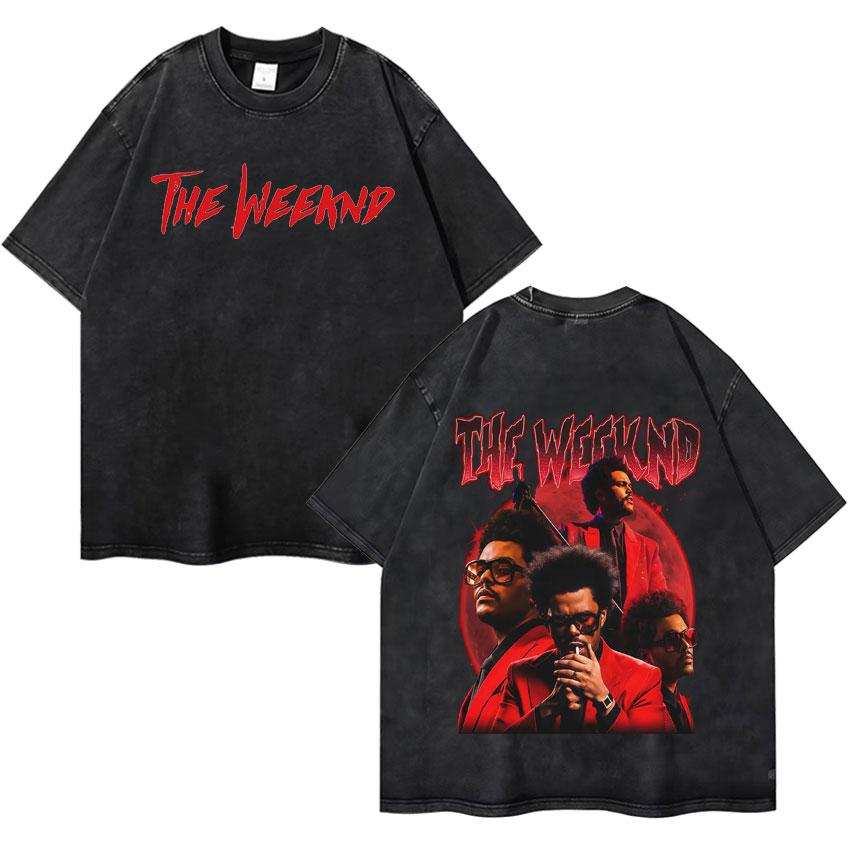Camiseta Clásica Oversize Lavada Vintage XO de The Weeknd para Hombre y Mujer Camisetas de Manga Corta de Alta Calidad Camisetas Acogedoras para Adolescentes