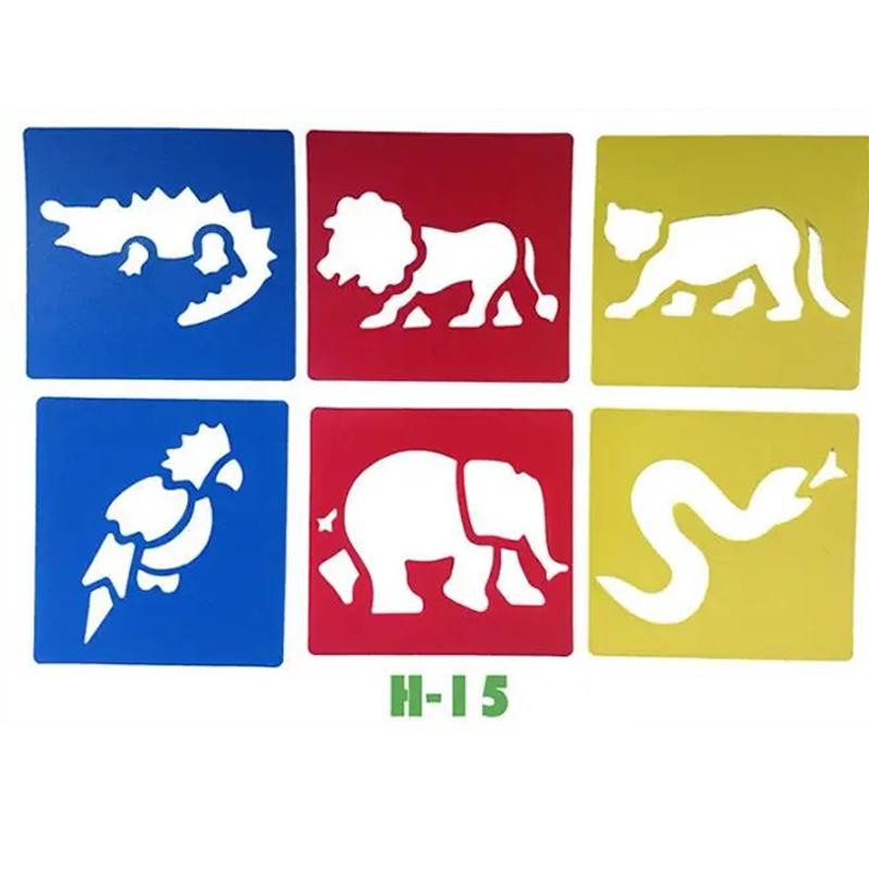 6 plastikowych szablonów do rysowania obrazków, szablonów linijek, artykułów biurowych, papieru artystycznego DIY, kolorowanek, narzędzi do rysowania i skrobania TMZ