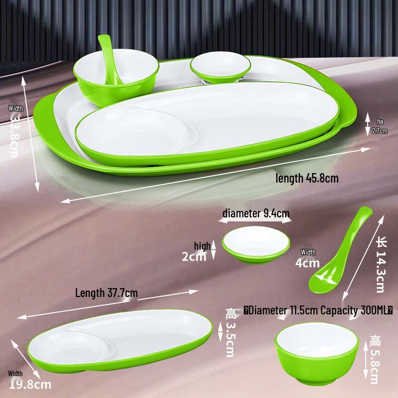 Ru Han Commercial Melamine 4-Piece Tableware Set