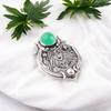 Natural Green Onyx Cab Gemstone 925 Sterling Silver Handcrafted Necklace Pendant CP-22-26