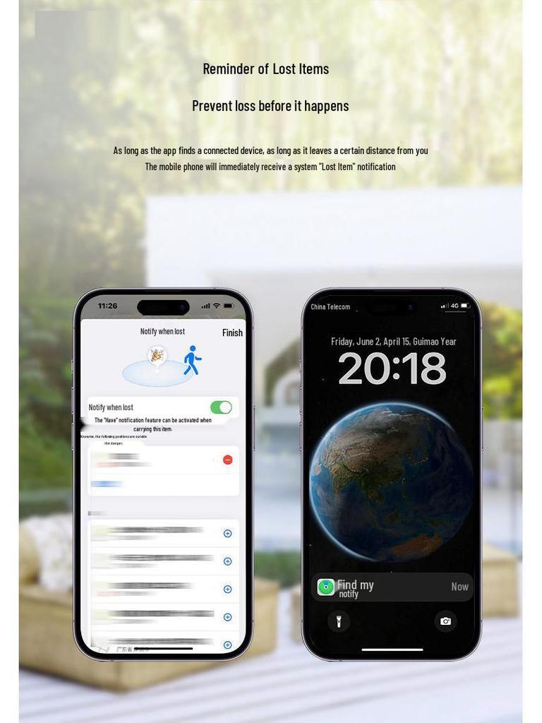 Airtag Alternative Locator - Anti-loss Tracker for Pets, Kids, and Keys, Compatible with Apple Devices