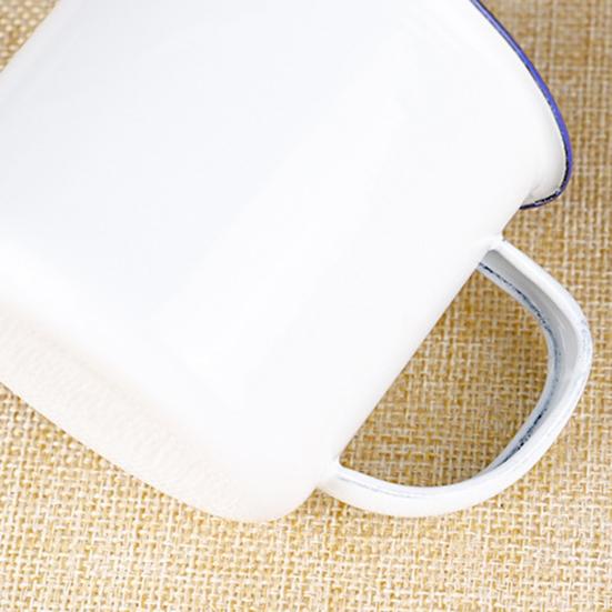 120/240/350/500ML Vintage Enamel Mug with Handle Heat-resistant Large Capacity Tea Milk Water Coffee Drinking Cup Retro Decoration