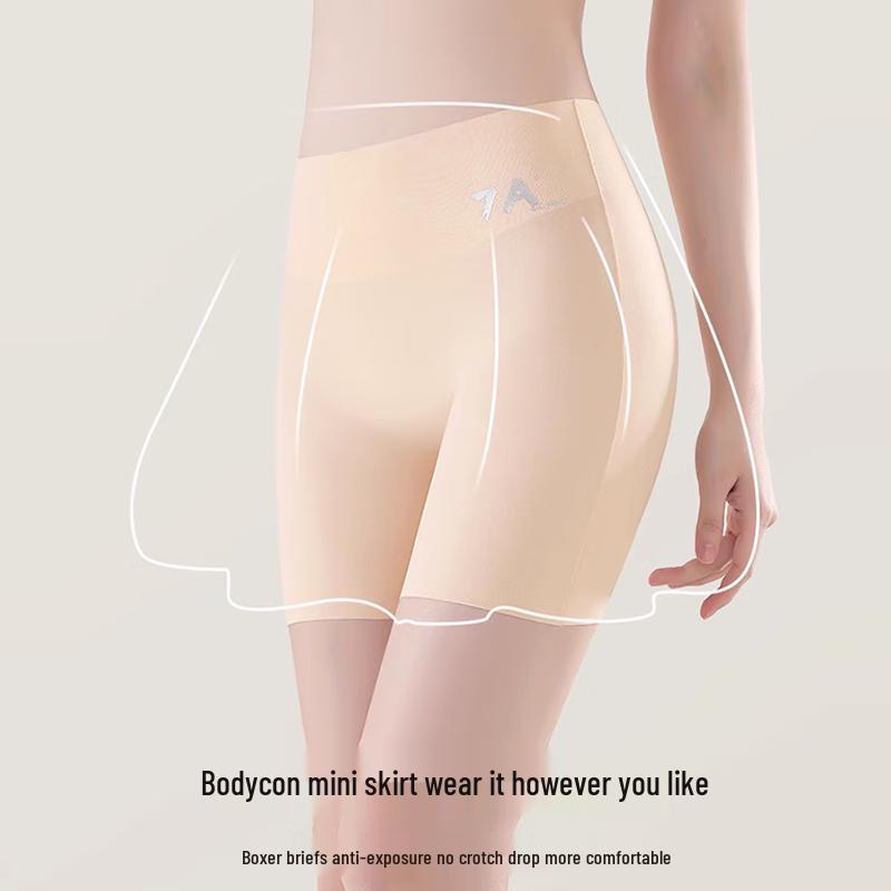 FitonTon Women's High-Waist Tummy Control Safety Briefs (2-Pack)