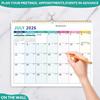 Wall Calendar 2026-2027, 18 Month Large Desk Calendar from January 2026 To June 2027 14.5" X 11.8" Monthly Calendar with Twin-Wire Binding for Home
