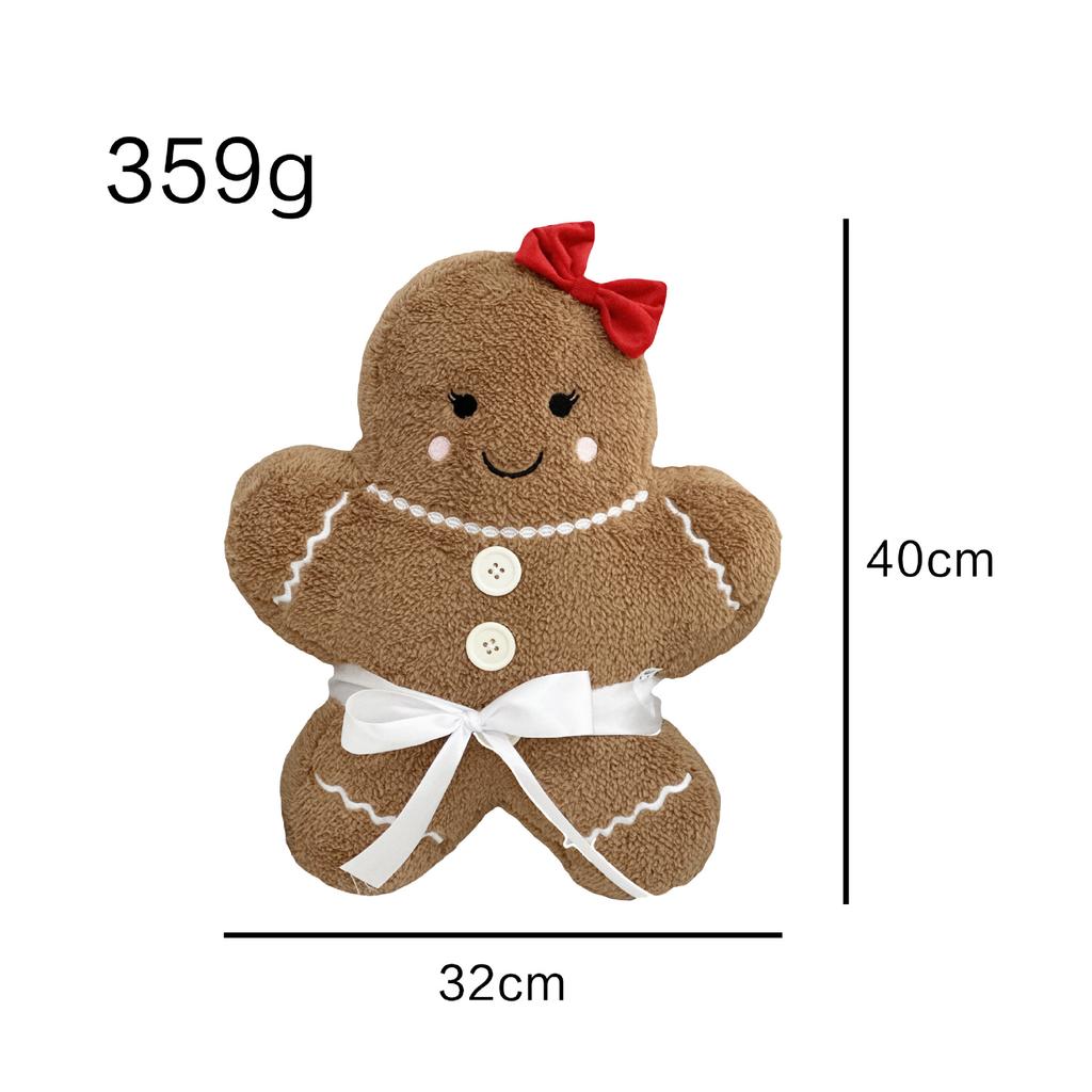 Christmas Gingerbread Man Pendant Christmas Tree Party Home Decor 2025 New Year Gift Noel  Cute Pillow For Decoration Couch