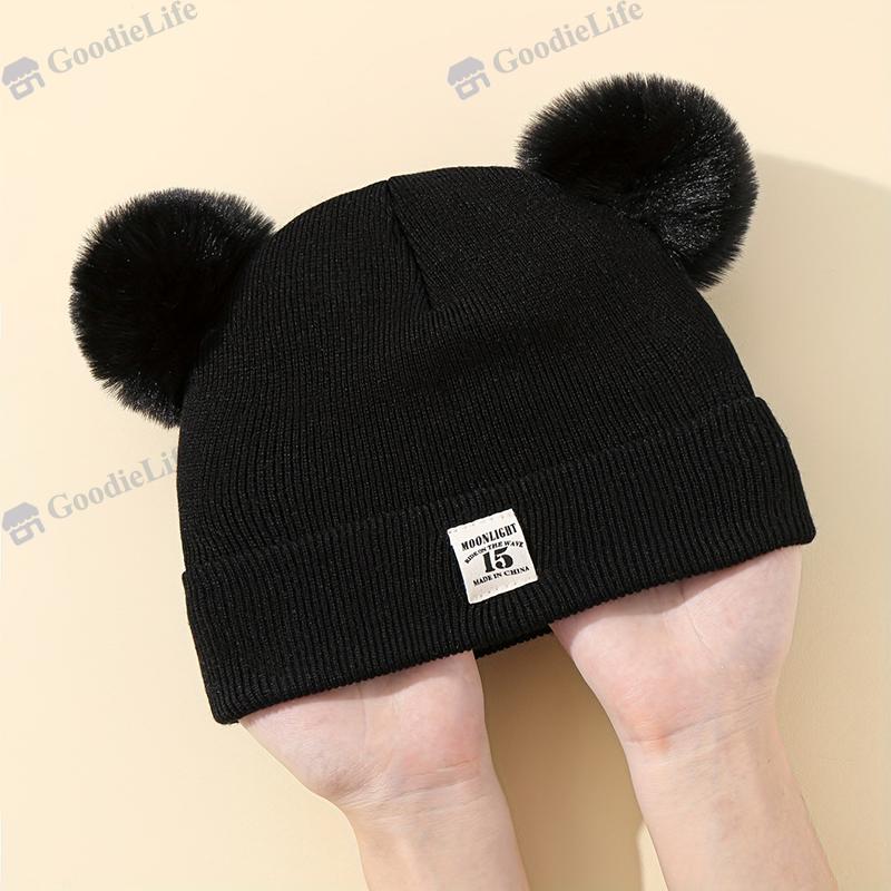 Winter Baby Hat 0-12 Months Newborn Double Layer Warm Infant Cap for Boys Girls Autumn Winter