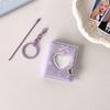 Love Heart Hollow Mini Photocards Holder Butterfly Bow Picture Storage Keyring  Women Girls