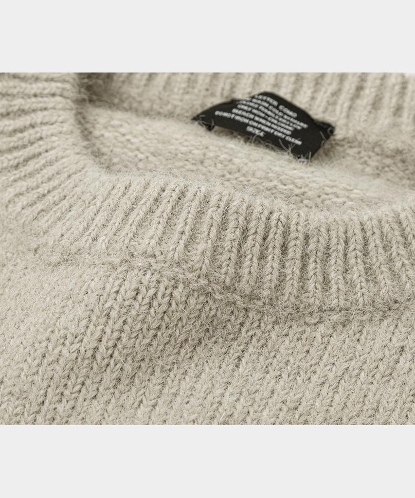 LETTERCOMO Daily Wool Round Knit Khaki Beige