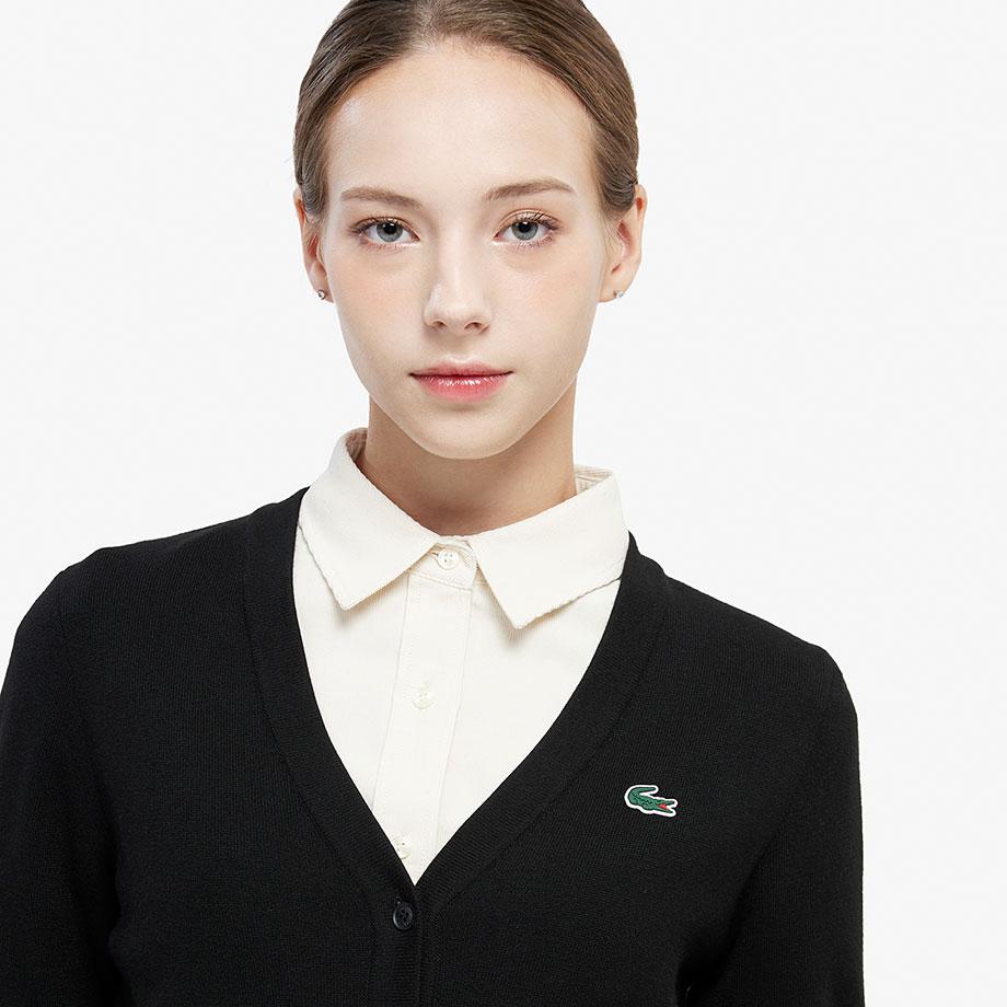 [lacoste] Women's Color Tipped Button Cardigan AF930E-55N031