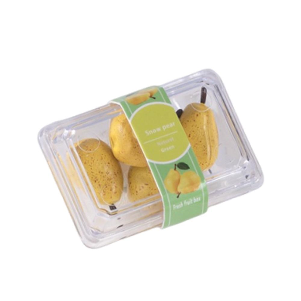 Clear Box Miniature Fruit Model Simulated Design Simulated Food Dolls House Accessories Toy pear