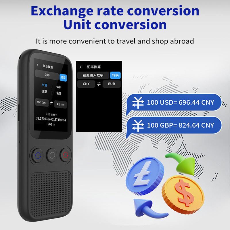 Portable S80 Audio Translator 138 Language Smart Translate Offline In Real Time Smart Voice AI Voice Photo Translation