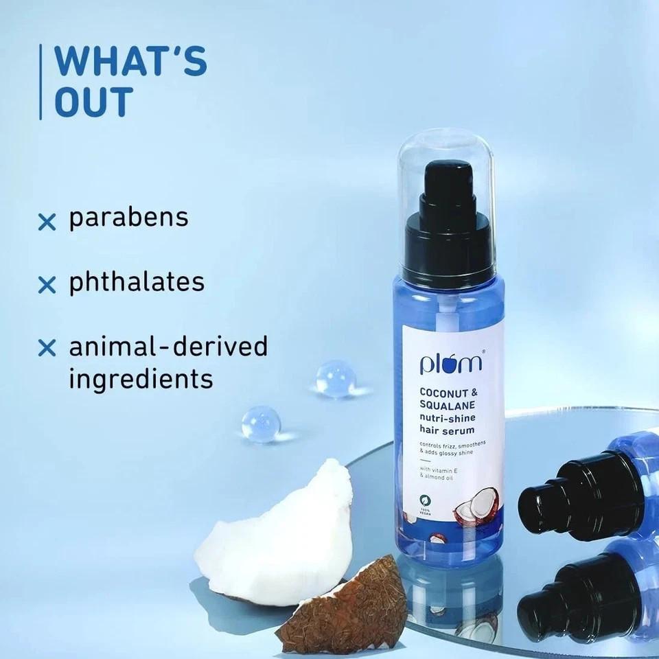 Plum Coconut Nutri-Shine Hair Serum For Smooth, Shiny Hair (75ml)