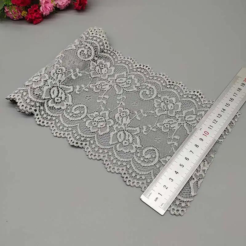15CM Wide Elastic Lace Fabric 10Yard Flower Pattern Ribbon Lace Trim Ribbon Diy Craft Fabric Width African Fabrics Stretch
